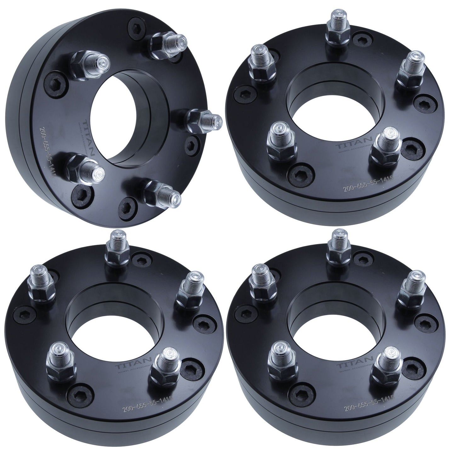 2" 6x5.5 to 5x5 Wheel Adapters for GMC Sierra Chevy Silverado 1500 Ram 1500| 14x1.5 Studs |