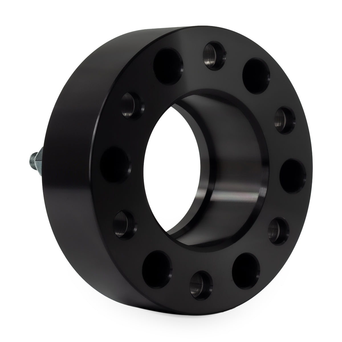 2" 6x5.5 to 5x5 Wheel Adapters for GMC Sierra Chevy Silverado 1500 Ram 1500| 14x1.5 Studs — rear three-quarter view