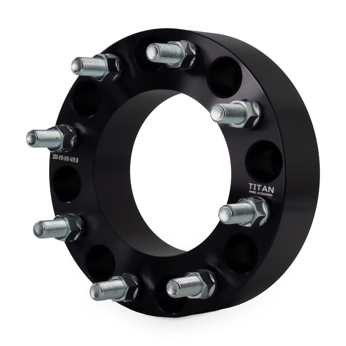 2" (50mm) Wheel Spacers for Chevy Silverado GMC Sierra 2500 3500 | 8x180 | 14x1.5 Studs — front three-quarter view
