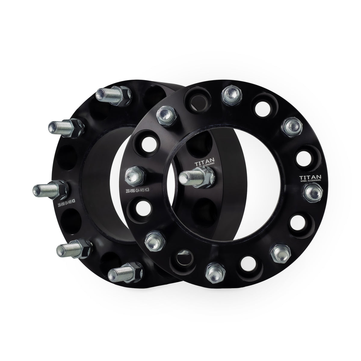 2" (50mm) Wheel Spacers for Chevy Silverado GMC Sierra 2500 3500 | 8x180 | 124.1 Hubcentric |14x1.5 Studs — pair of 2