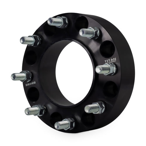 2" (50mm) Wheel Spacers for Chevy Silverado GMC Sierra 2500 3500 | 8x180 | 124.1 Hubcentric — front three-quarter view