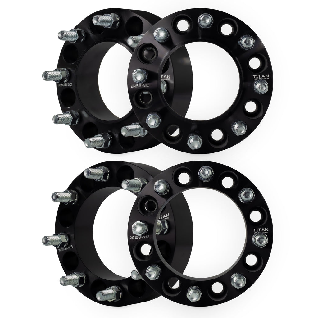 2" (50mm) Wheel Spacers for Chevy Silverado 2500 3500 Suburban HD | 8x6.5 | 116.7 Hubcentric |14x1.5 Studs — set of 4