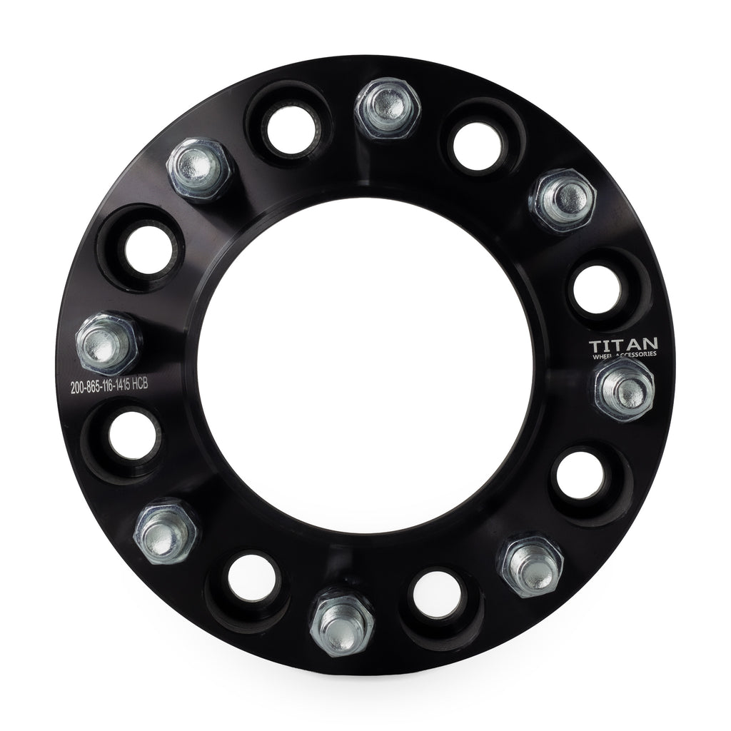 2" (50mm) Wheel Spacers for Chevy Silverado 2500 3500 Suburban HD | 8x6.5 | 116.7 Hubcentric |14x1.5 Studs — front view