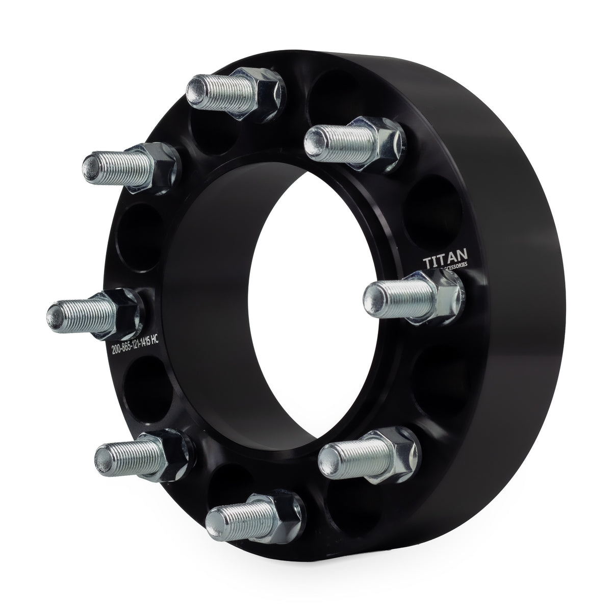 2" (50mm) Wheel Spacers for Nissan NV Ram 2500 3500 | 8x6.5 | 121.3 Hubcentric |14x1.5 Studs — front three-quarter view