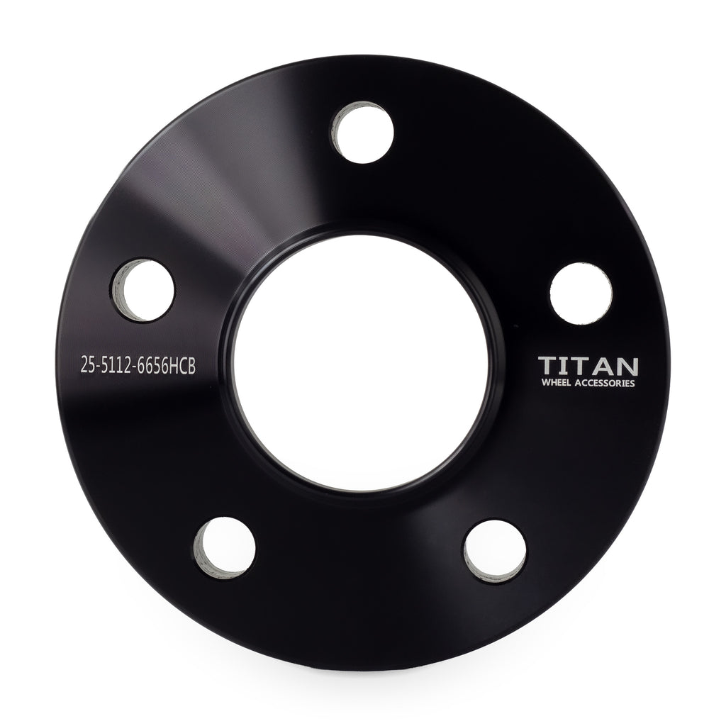 25mm (1") Wheel Spacers for VW Audi Mercedes | 5x112 | 66.56 Hubcentric — front view
