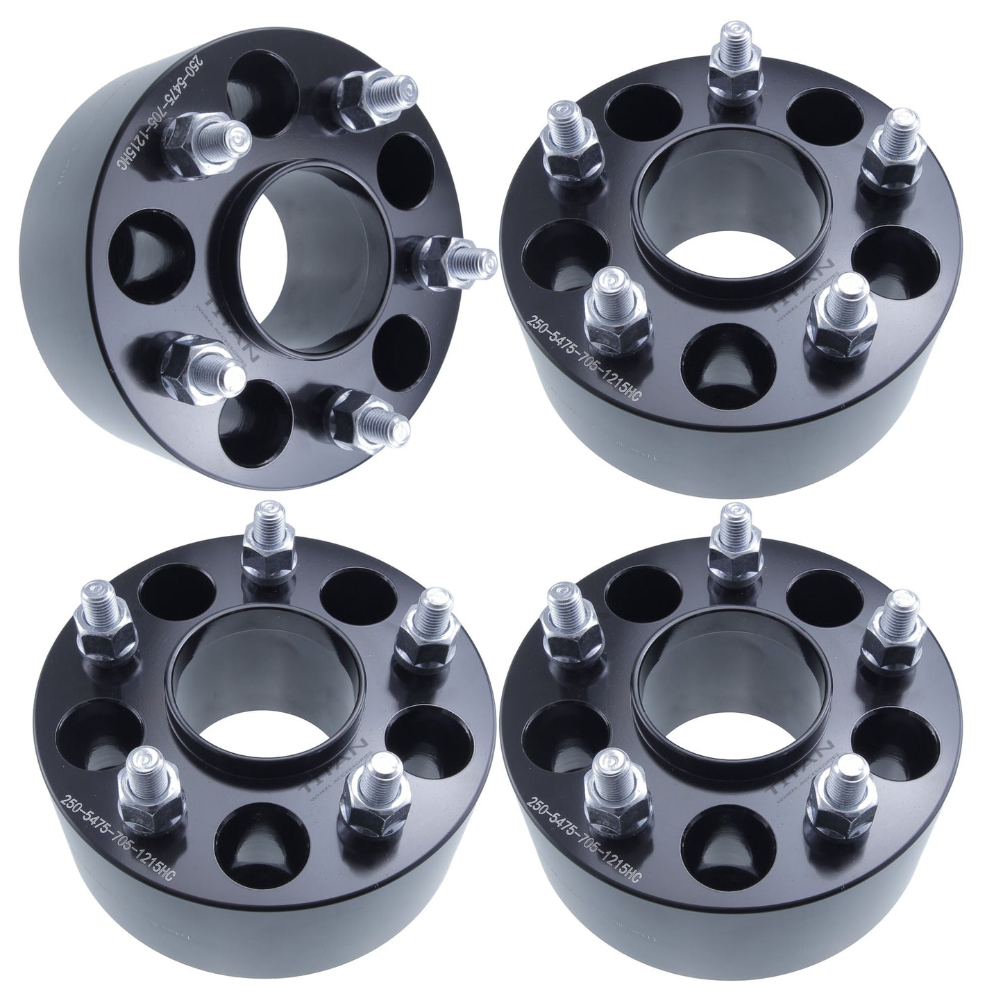 2.5" Wheel Spacers for Camaro Corvette S10 Blazer GMC Sonoma S15 | 5x4.75 (5x120) | 70.5 Hubcentric |12x1.5 Studs |