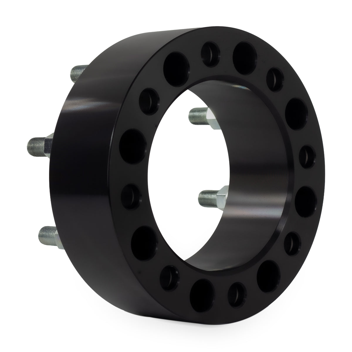 2.5" Wheel Spacers for Chevy Silverado 2500 3500 Express | 8x6.5 | 14x1.5 Studs — rear three-quarter view