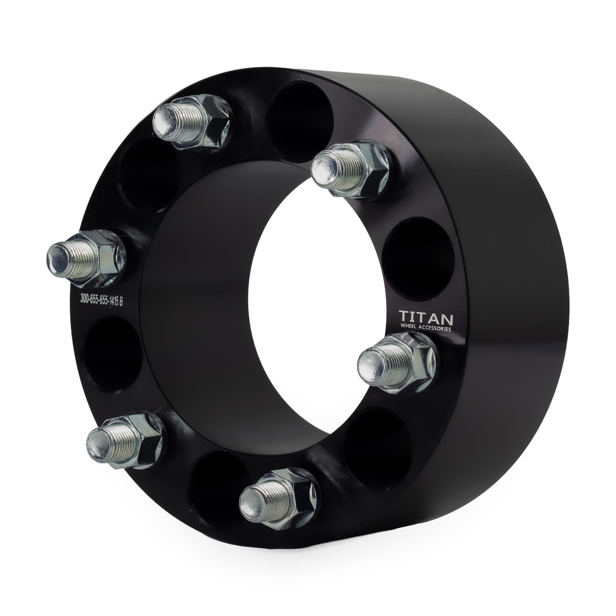 3" Wheel Spacers for Chevy Silverado | 6x5.5 | 14x1.5 Studs — front three-quarter view