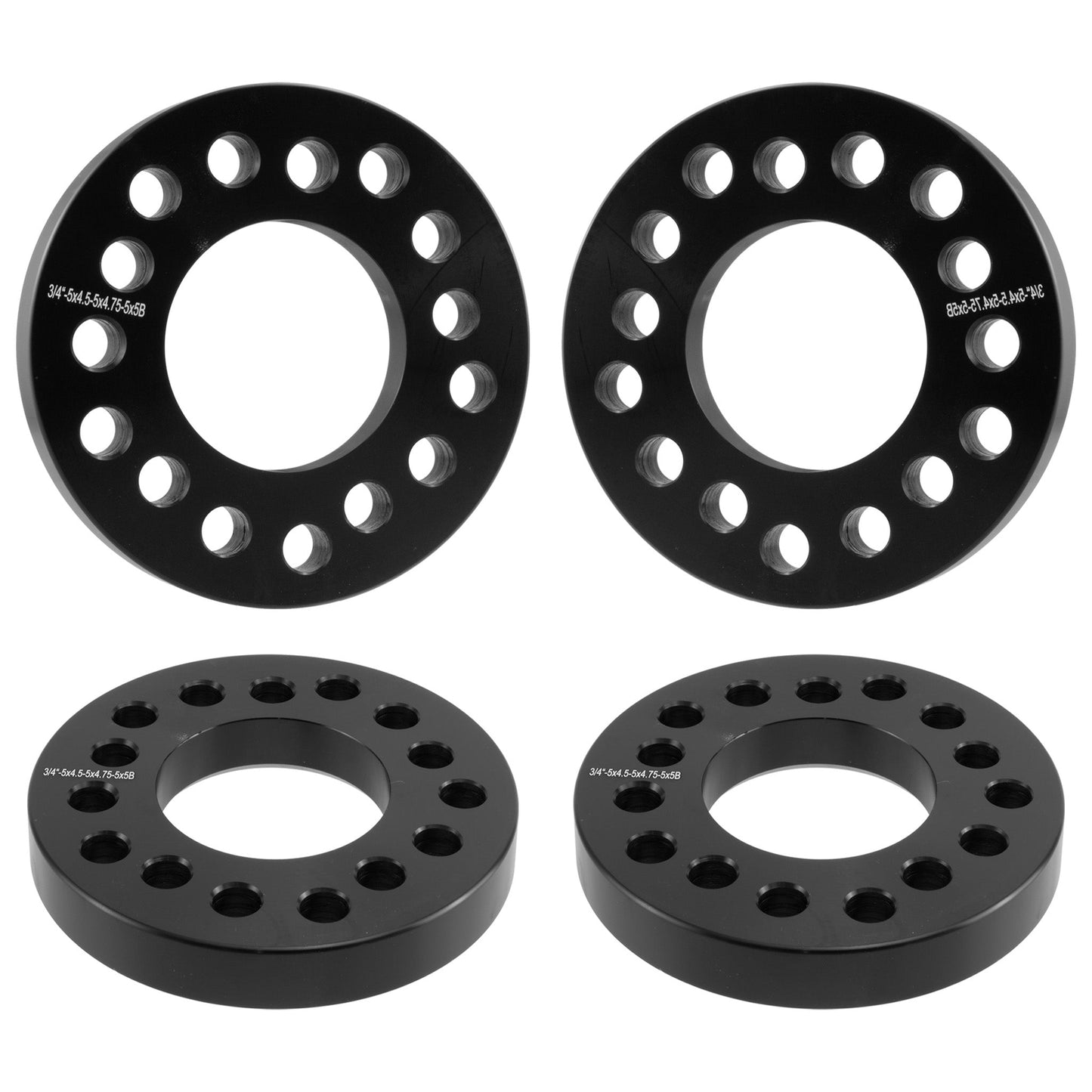 3/4" Wheel Spacers for Jeep Grand Cherokee Wrangler GM 5 Lug Trucks | Universal 5x4.5, 5x4.75 & 5x5 |