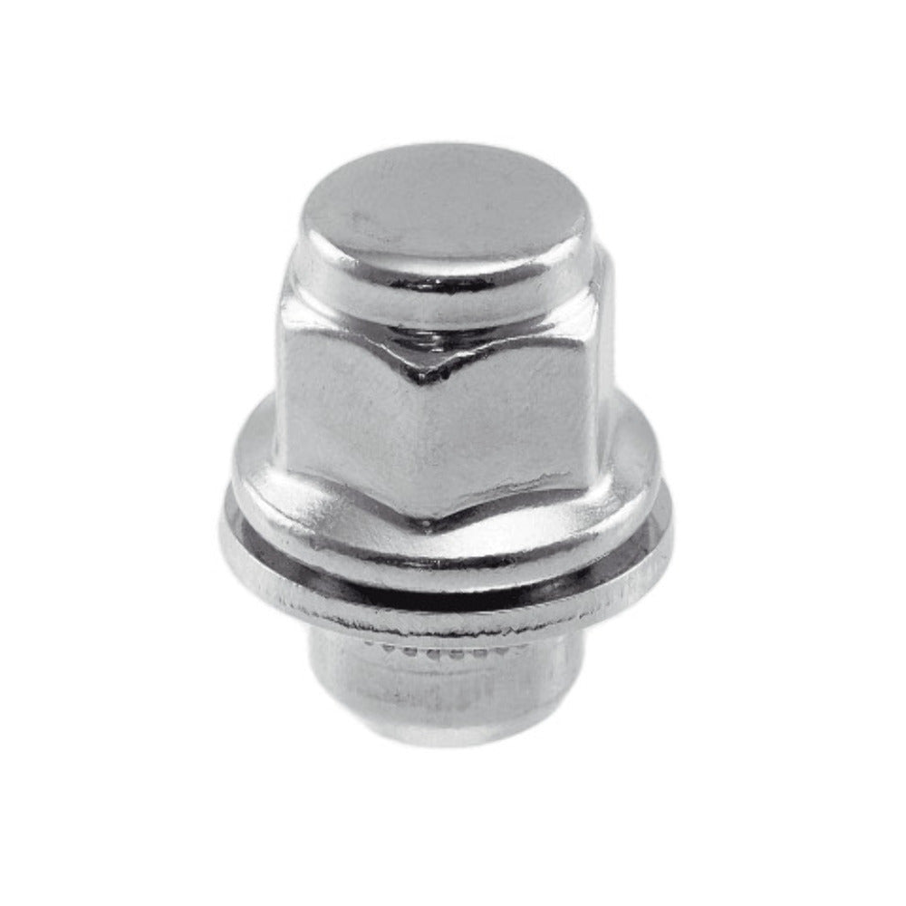 12 x 1.5" Toyota Mag with Washer Lug Nuts | 13/16" Head | Chrome Lug Nuts