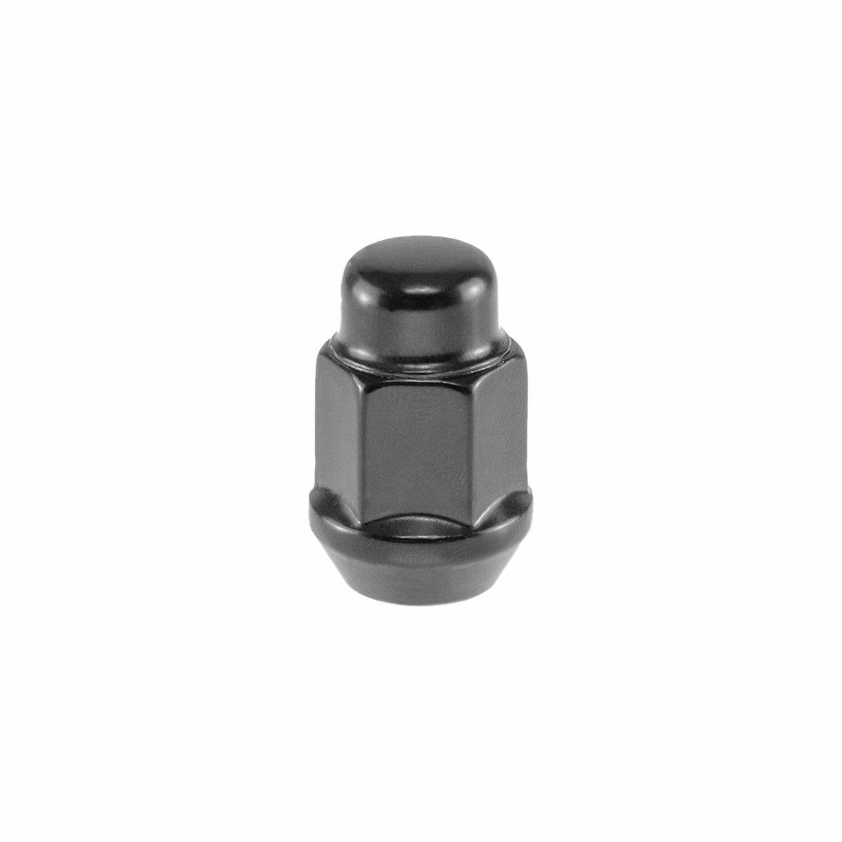 7/16 Closed Bulge Acorn 3/4 Head Black Lug Nuts — view 2