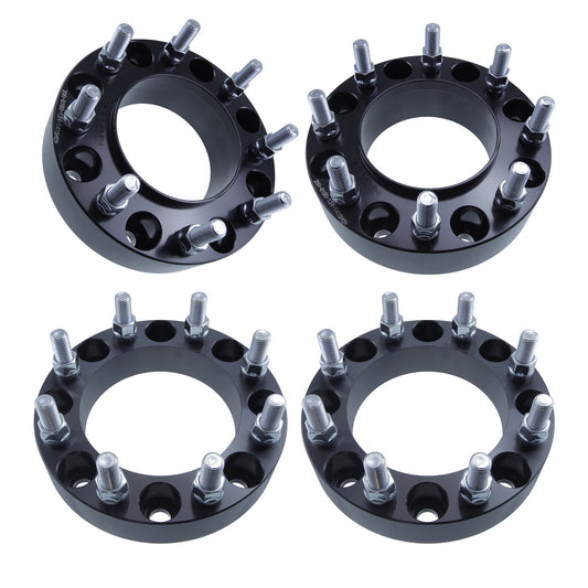 2" (50mm) Wheel Spacers for Chevy Silverado GMC Sierra 2500 3500 | 8x180 | 124.1 Hubcentric |14x1.5 Studs |