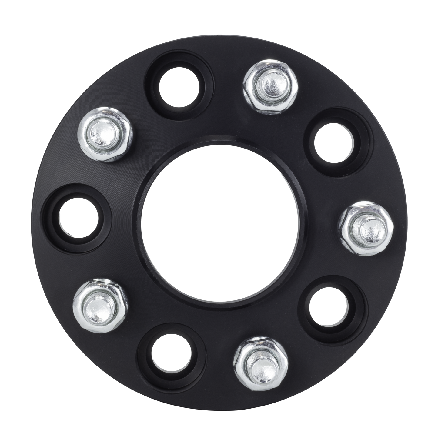 American Made 1" 5x5 Wheel Spacers For Jeep Wrangler JL Gladiator JT Grand Cherokee - Hubcentric, 71.5mm Hub, 14x1.5 Studs, Black, Made in the USA