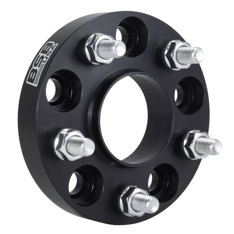 American Made 1.5" 5x4.5 Wheel Spacers For Ford Mustang Explorer ST - Hubcentric, 70.5mm Hub, 14x1.5 Studs, Black, Made in