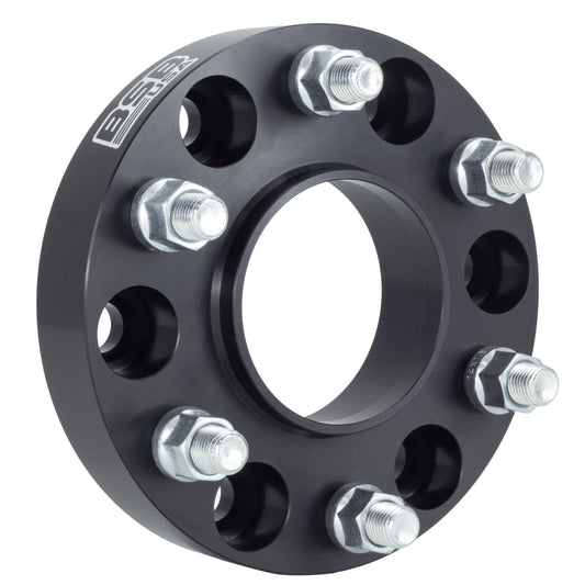 American Made 1" 6x5.5 Wheel Spacers For Tesla Cybertruck - Hubcentric, 84.1mm Hub, 14x1.5 Studs, Black, Made in the USA