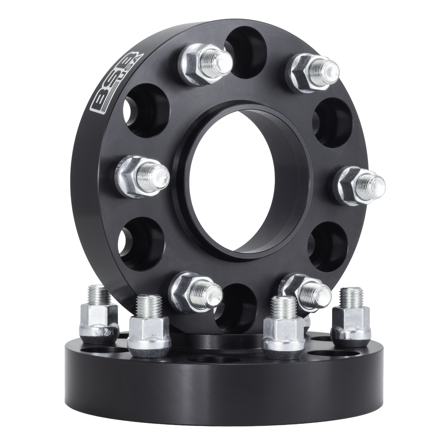 American Made 1.25" 6x5.5 Wheel Spacers For Toyota 4 Runner FJ Cruiser Lexus GX470 GX460 - Hubcentric, 106mm Hub, 12x1.5 Studs, Black, Made in the USA