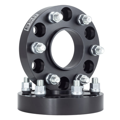 American Made 1" 6x5.5 Wheel Spacers For Tesla Cybertruck - Hubcentric, 84.1mm Hub, 14x1.5 Studs, Black, Made in the USA