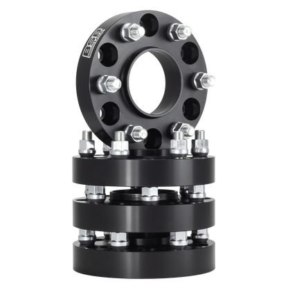 American Made 2" 6x5.5 Wheel Spacers For Bronco 2021-2025 Ranger 2019+ - Hubcentric, 93.1mm Hub, 12x1.5 Studs, Black, Made in the USA