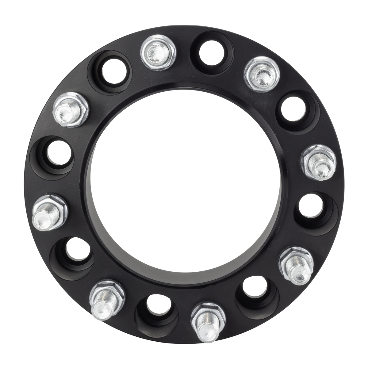 American Made 1.5" 8x170 Wheel Spacers For Ford F-250 F-350 - Hubcentric, 124.9mm Hub, 14x1.5 Studs, Black, Made in — view 2