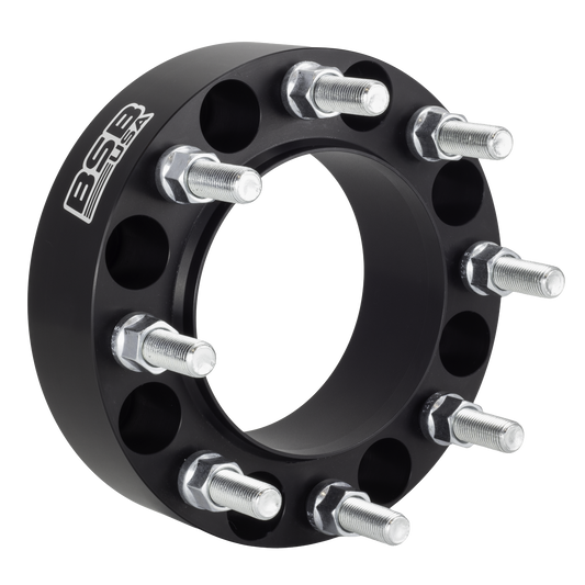 American Made 2" 6x5.5 Wheel Spacers For Chevy Silverado 1500 Tahoe Suburban GMC Sierra Yukon - Hubcentric, 78.1mm Hub, 14x1.5 Studs, Black, Made in the USA
