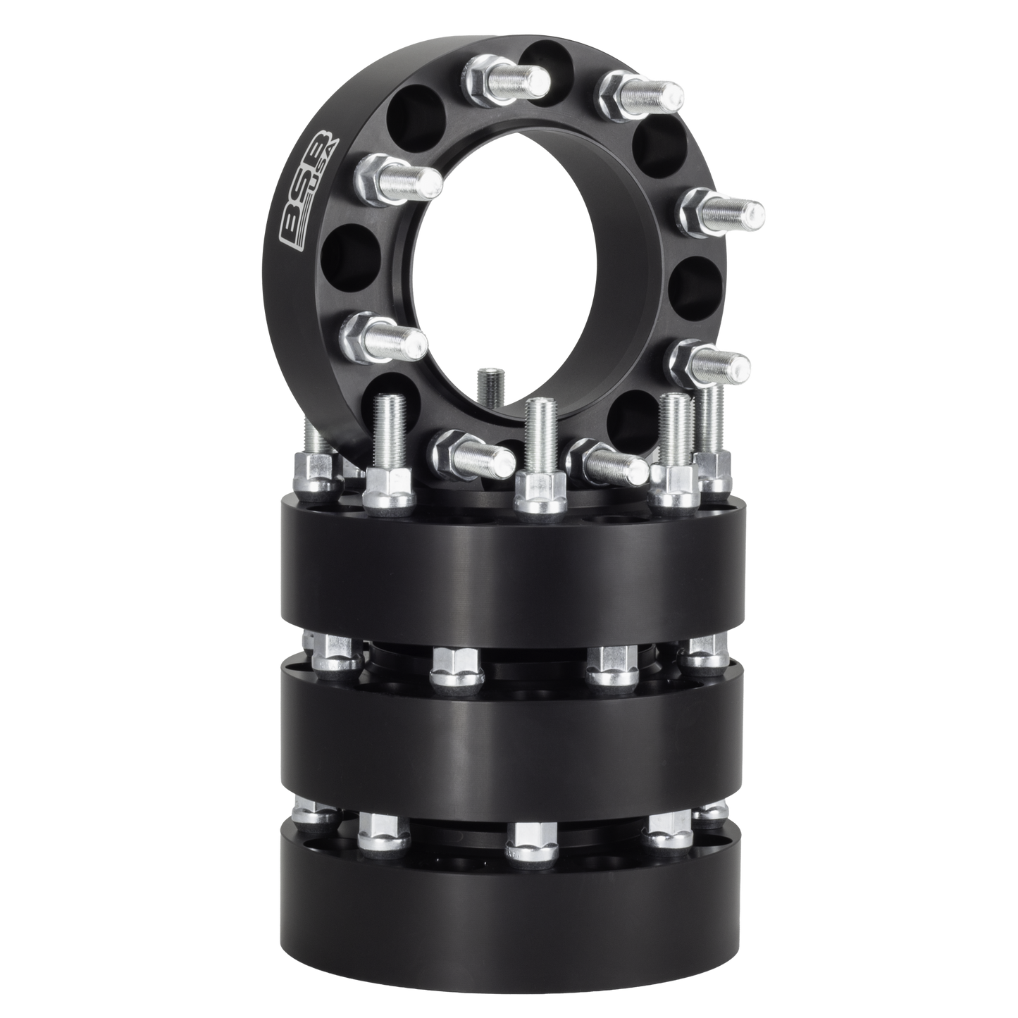 American Made 2" 8x170 Wheel Spacers For Ford F-250 F-350 - Hubcentric, 124.9mm Hub, 14x2 Studs, Black, Made in the USA