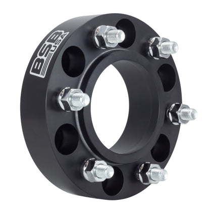American Made 1.5" 6x5.5 Hubcentric Adapter Spacer For Bronco 2021-2025 and Ranger 2019+ - Hubcentric, 93.1mm to 106mm Hub, 12x1.5 Studs, Black, Made in the USA