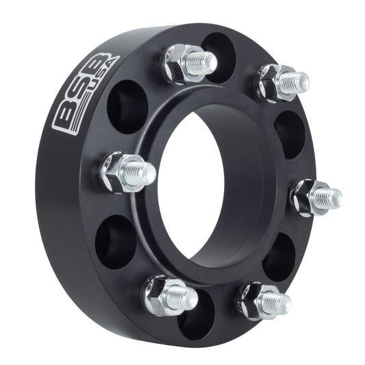 American Made 1.5" 6x5.5 Hubcentric Adapter Spacer For Bronco 2021-2025 and Ranger 2019+ - Hubcentric, 93.1mm to 106mm Hub, 12x1.5 Studs, Black, Made in the USA