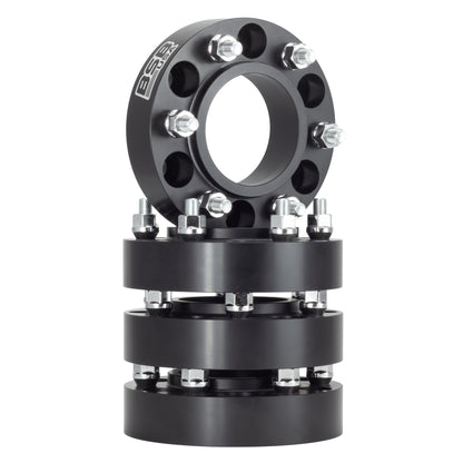 American Made 1.5" 6x5.5 Hubcentric Adapter Spacer For Bronco 2021-2025 and Ranger 2019+ - Hubcentric, 93.1mm to 106mm Hub, 12x1.5 Studs, Black, Made in the USA