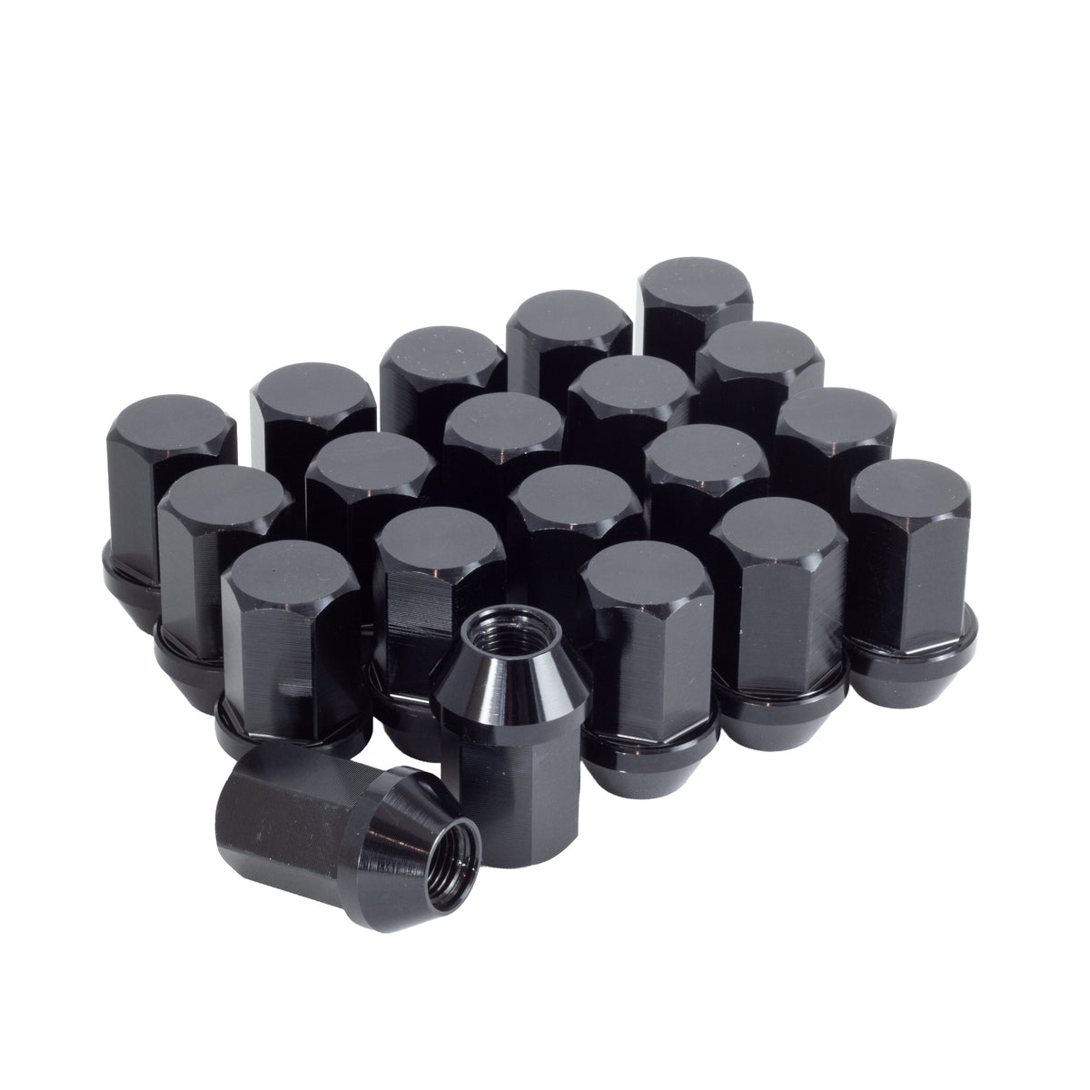Lightweight Racing Lug Nuts - 12x1.5 - Black (20 Pack)
