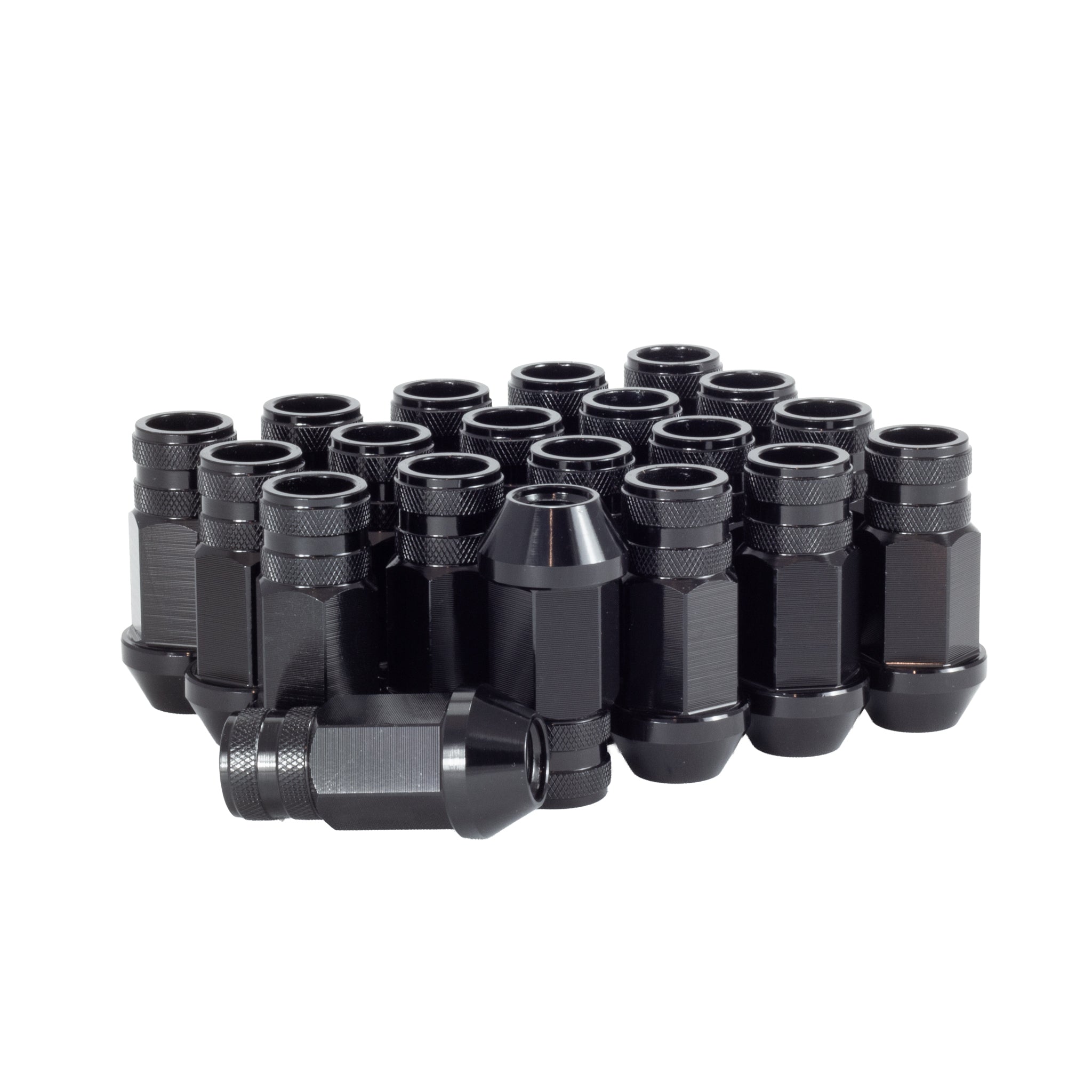 Black Aluminum Racing Lug Nuts | 12x1.5 Conical Seat Wheel Lugs