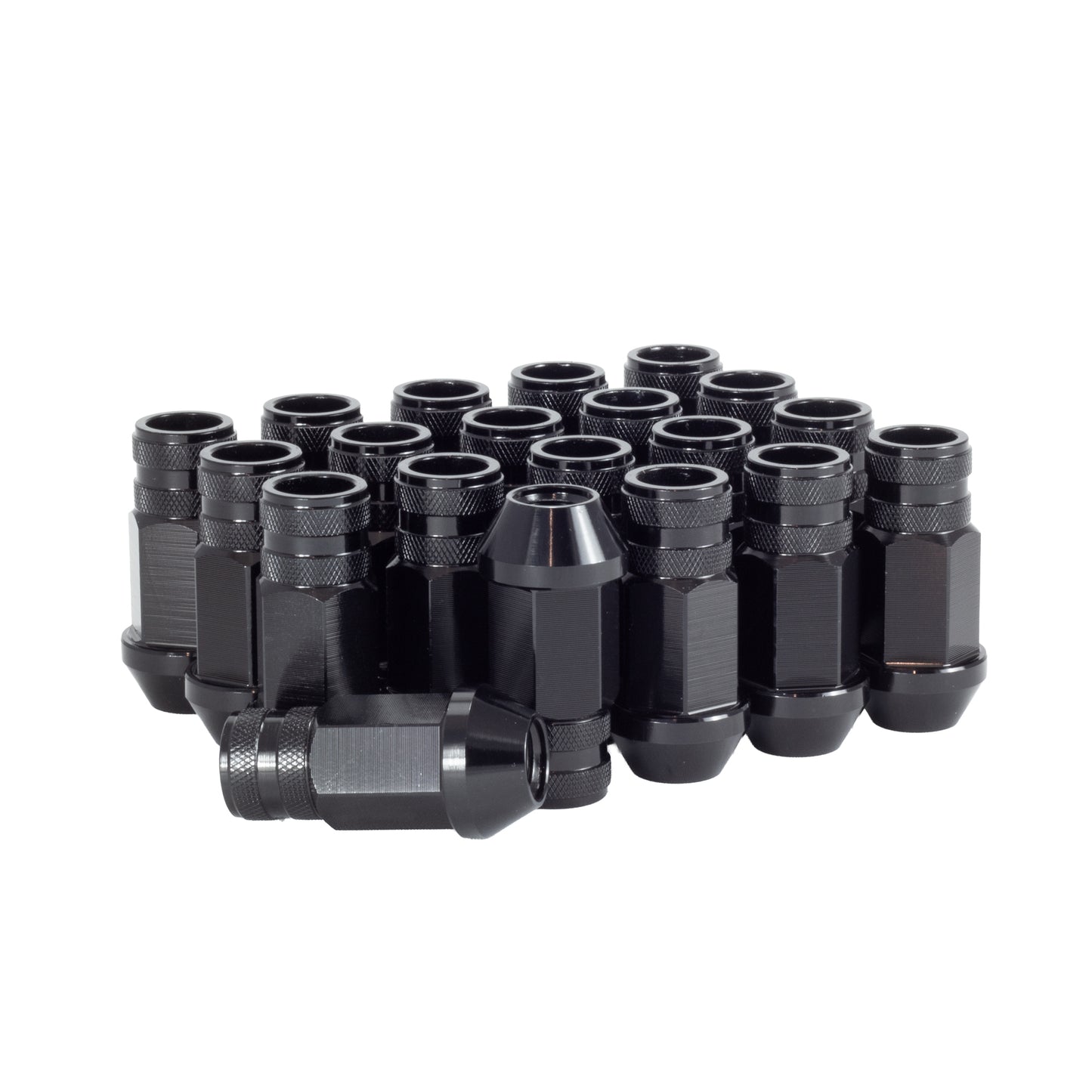 Lightweight Racing Lug Nuts - 12x1.25 - Black (20 Pack)