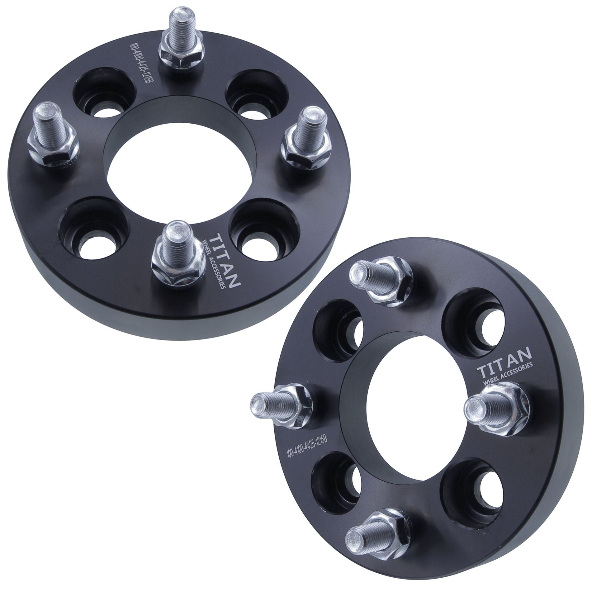 1" (25mm) Titan 4x100 to 4x108 Wheel Adapters for Acura Mazda | 12x1.5 Studs | Set of 4 | Titan Wheel Accessories
