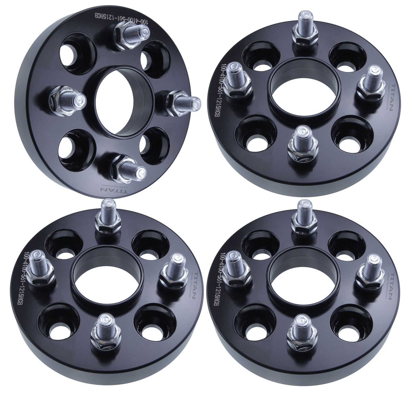 25mm (1") Titan Wheel Spacers for Honda Civic EF EG EK | 4x100 | 56.1 Hubcentric | Set of 4 | Titan Wheel Accessories