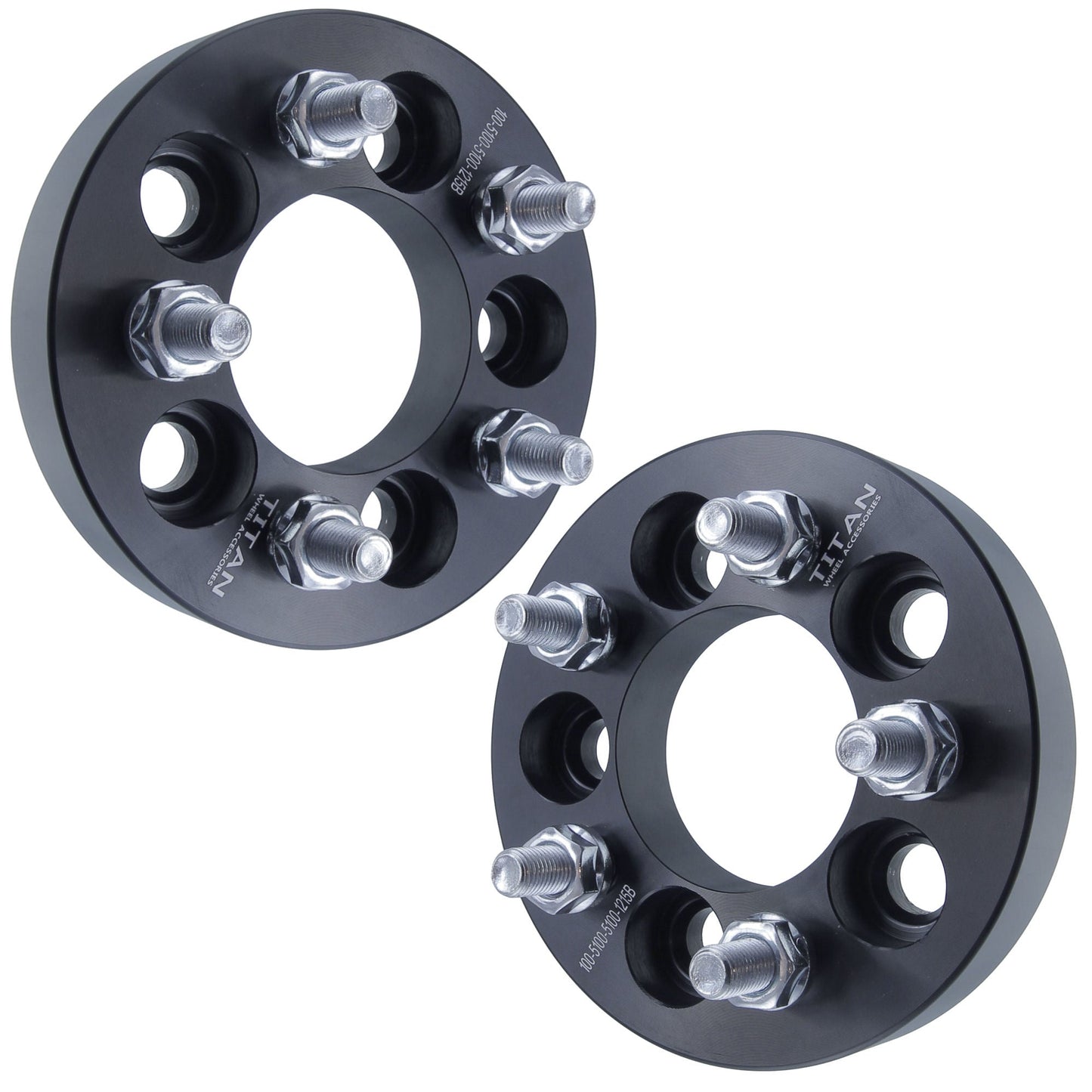 25mm (1") Titan Wheel Spacers for Chrysler Dodge Toyota | 5x100 | 12x1.5 Studs | Set of 4 | Titan Wheel Accessories