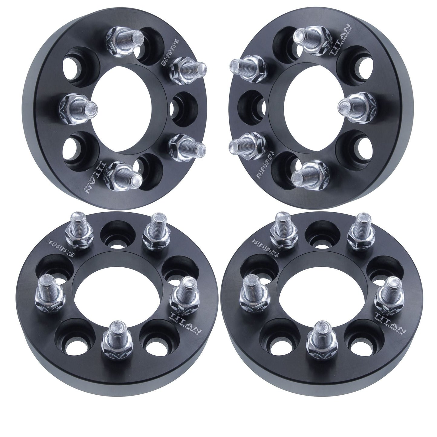 32mm (1.25") Titan Wheel Spacers for Scion Toyota Lexus | 5x114.3 (5x4.5) | 12x1.5 Studs | Set of 4 | Titan Wheel Accessories