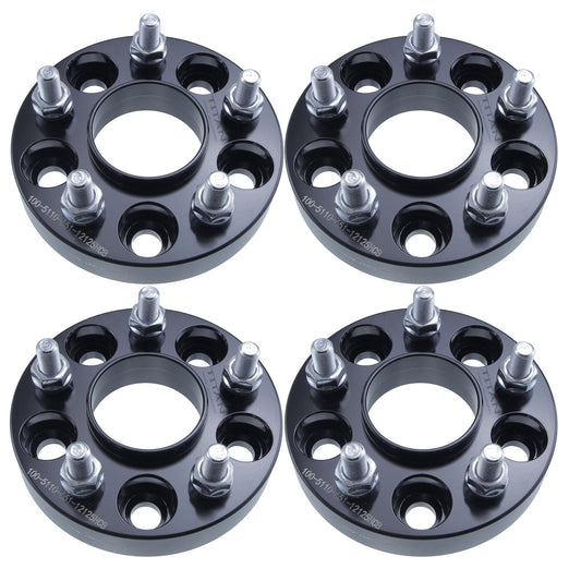 1" (25mm) Titan Wheel Spacers for Jeep Cherokee Renegade | 5x110 | 65.1 Hubcentric |12x1.25 Studs |  Set of 4 | Titan Wheel Accessories