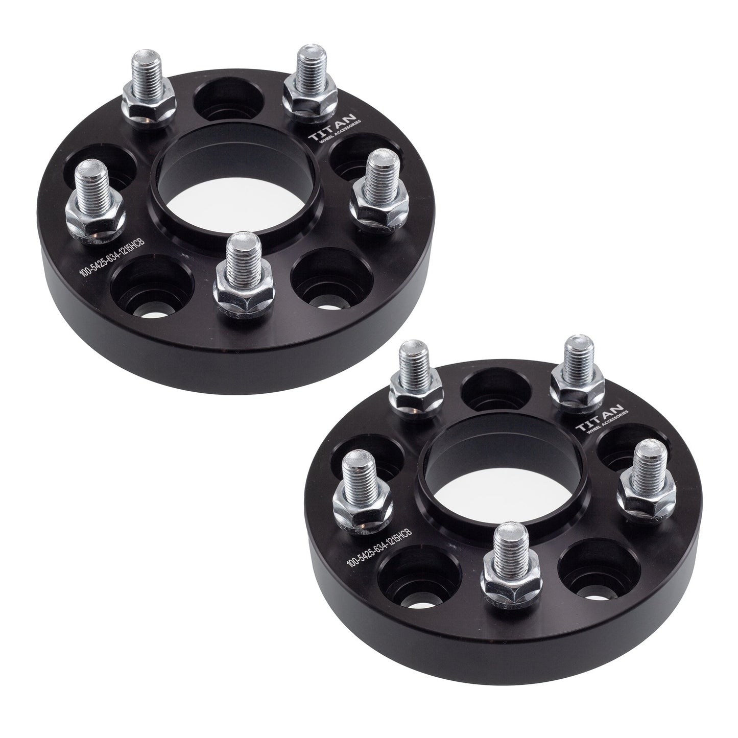 1" (25mm) Titan Wheel Spacers for Lincoln Continental LS MKC MKZ Mercury Monterey | 5x4.25 (5x108) | 63.4 Hubcentric | 12x1.5 Studs |  Set of 4 | Titan Wheel Accessories
