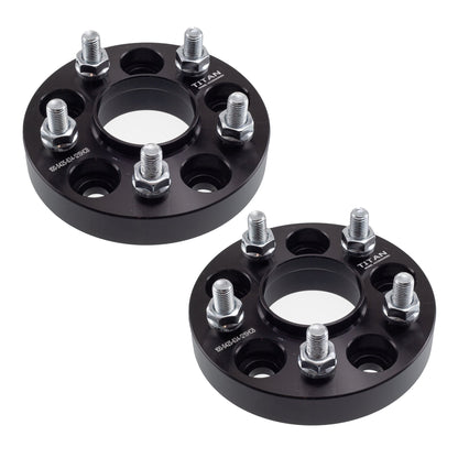 1" (25mm) Titan Wheel Spacers for Jaguar F S X Type XE XF XJ XK | 5x4.25 (5x108) | 63.4 Hubcentric | 12x1.5 Studs |  Set of 4 | Titan Wheel Accessories
