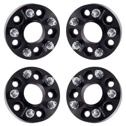 1" (25mm) Titan Wheel Spacers for Jaguar F S X Type XE XF XJ XK | 5x4.25 (5x108) | 63.4 Hubcentric | 12x1.5 Studs |  Set of 4