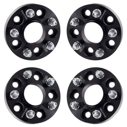 1" (25mm) Titan Wheel Spacers for Volvo C30 C70 S40 V50 | 5x4.25 (5x108) | 63.4 Hubcentric | 12x1.5 Studs |  Set of 4