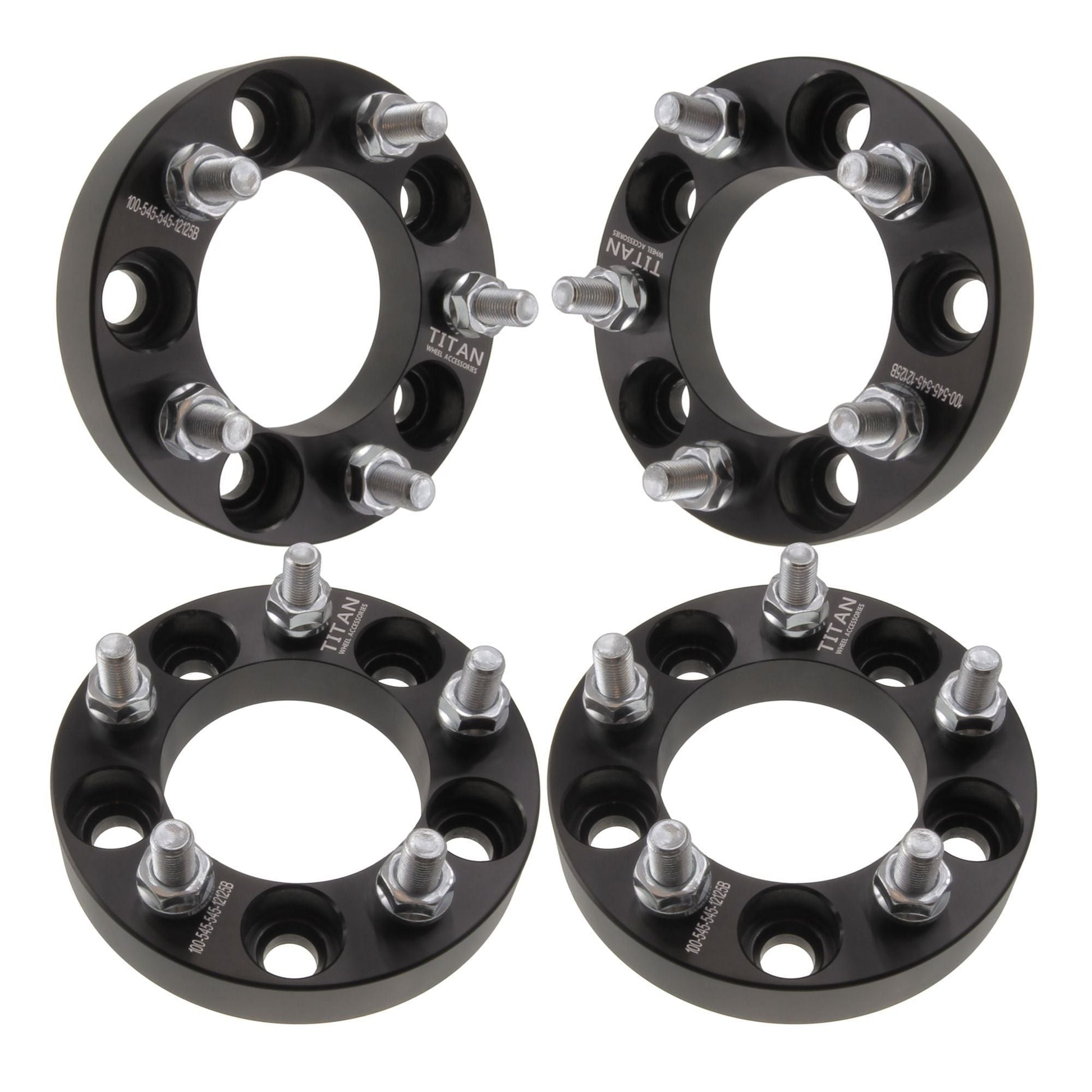 25mm (1") Titan Wheel Spacers for Nissan Altima 350Z 370Z Infiniti Q50 G35 G37 | 5x114.3 | 12x1.25 Studs | Set of 4 | Titan Wheel Accessories