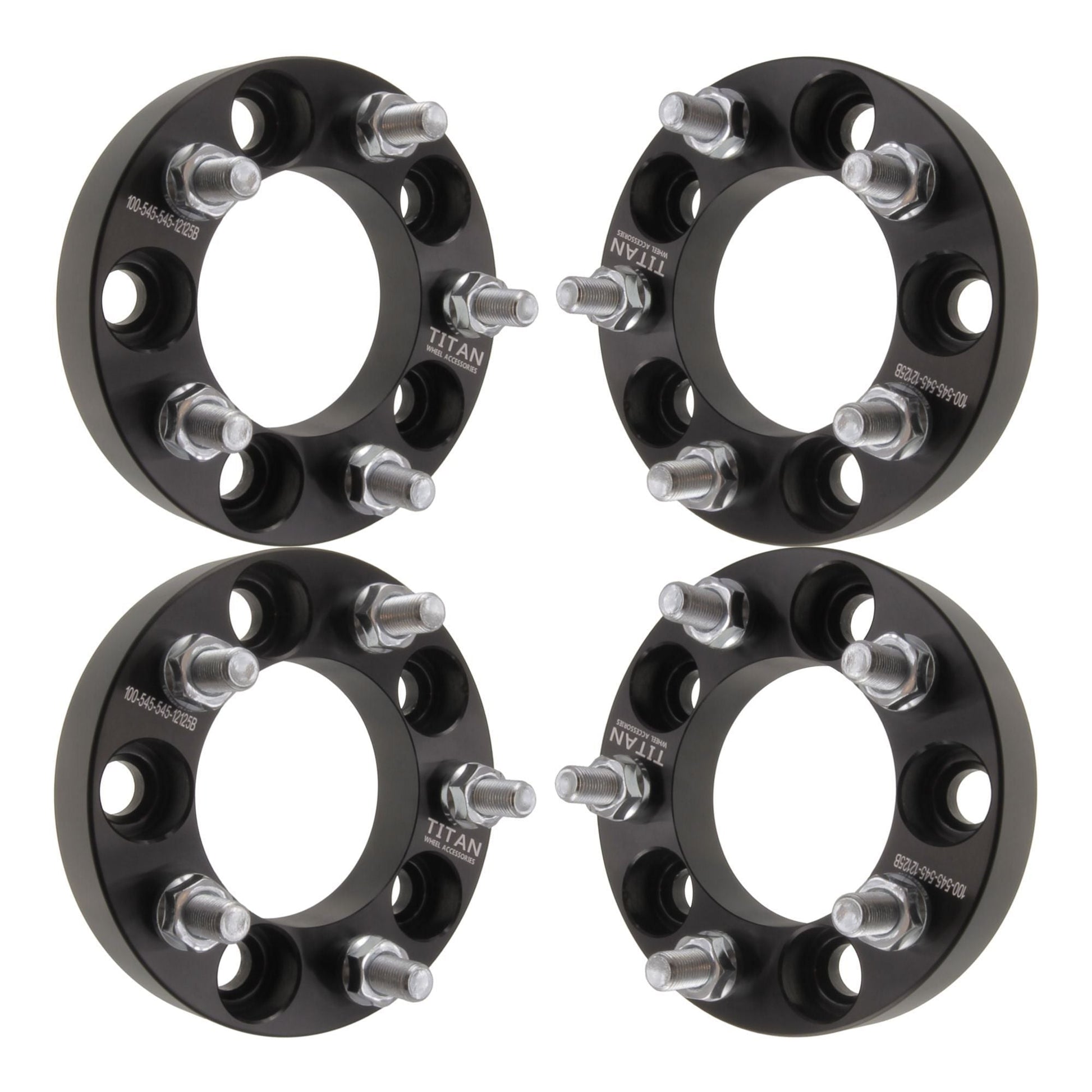 1" (25mm) Titan Wheel Spacers for Wrangler TJ YJ XJ | 5x4.5 | 1/2x20 Studs | Set of 4 | Titan Wheel Accessories
