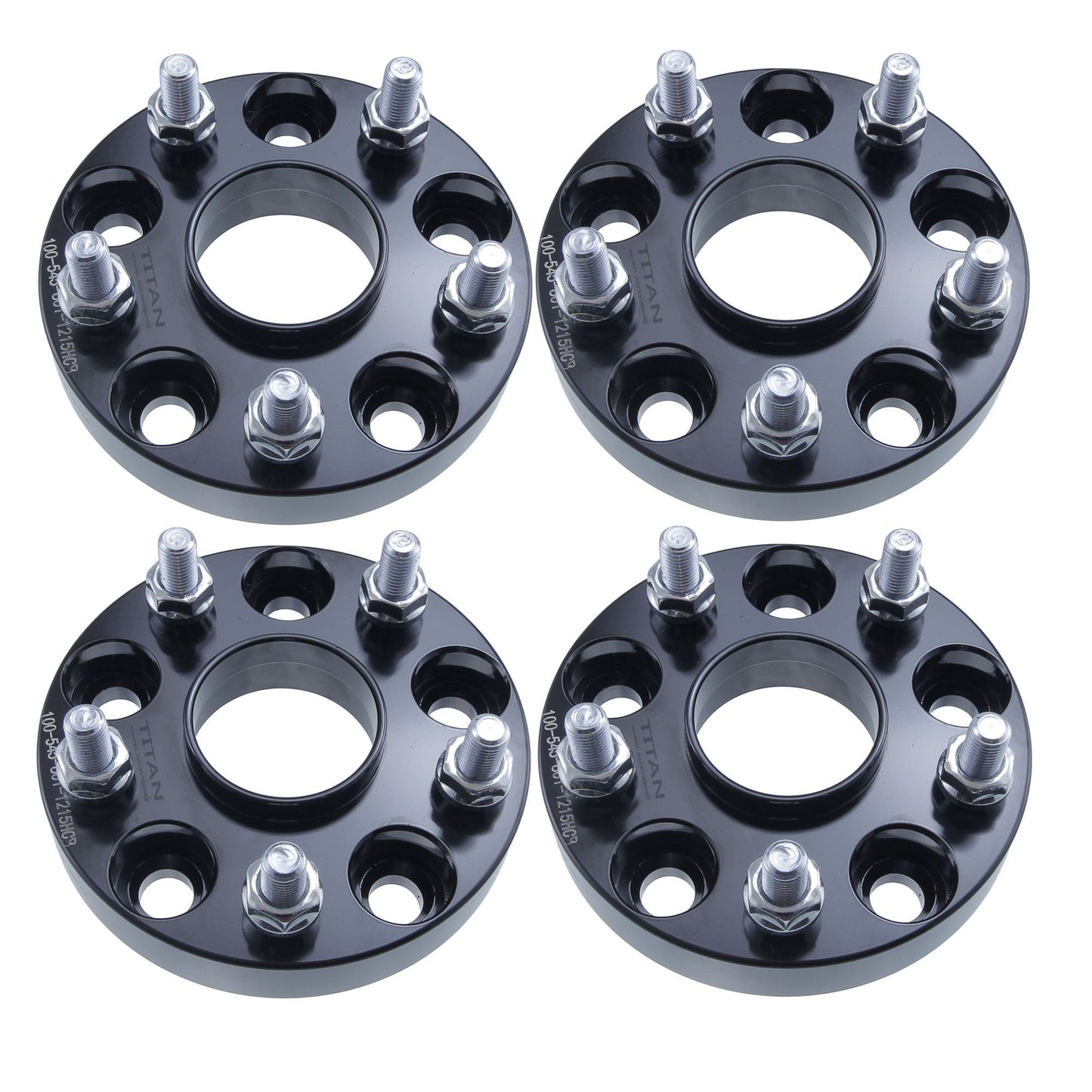 25mm (1") Titan Wheel Spacers for Toyota Camry MR2 Supra Lexus IS | 5x114.3 | 60.1 Hubcentric |12x1.5 Studs |  Set of 4 | Titan Wheel Accessories