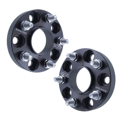32mm (1.25") Titan Wheel Spacers for Nissan Altima Maxima 350Z 370Z Infiniti G35 G37 Q50 | 5x114.3 | 66.1 Hubcentric |12x1.25 Studs |  Set of 4 | Titan Wheel Accessories