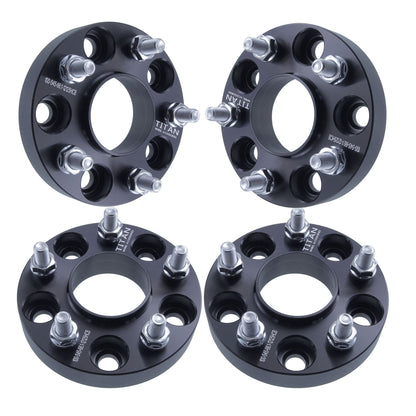 25mm (1") Titan Wheel Spacers for Nissan Infiniti Q50 G35 G37 350Z 370Z Altima | 5x114.3 | 12x1.25 Studs | 66.1 Hubcentric | Set of 4 | Titan Wheel Accessories