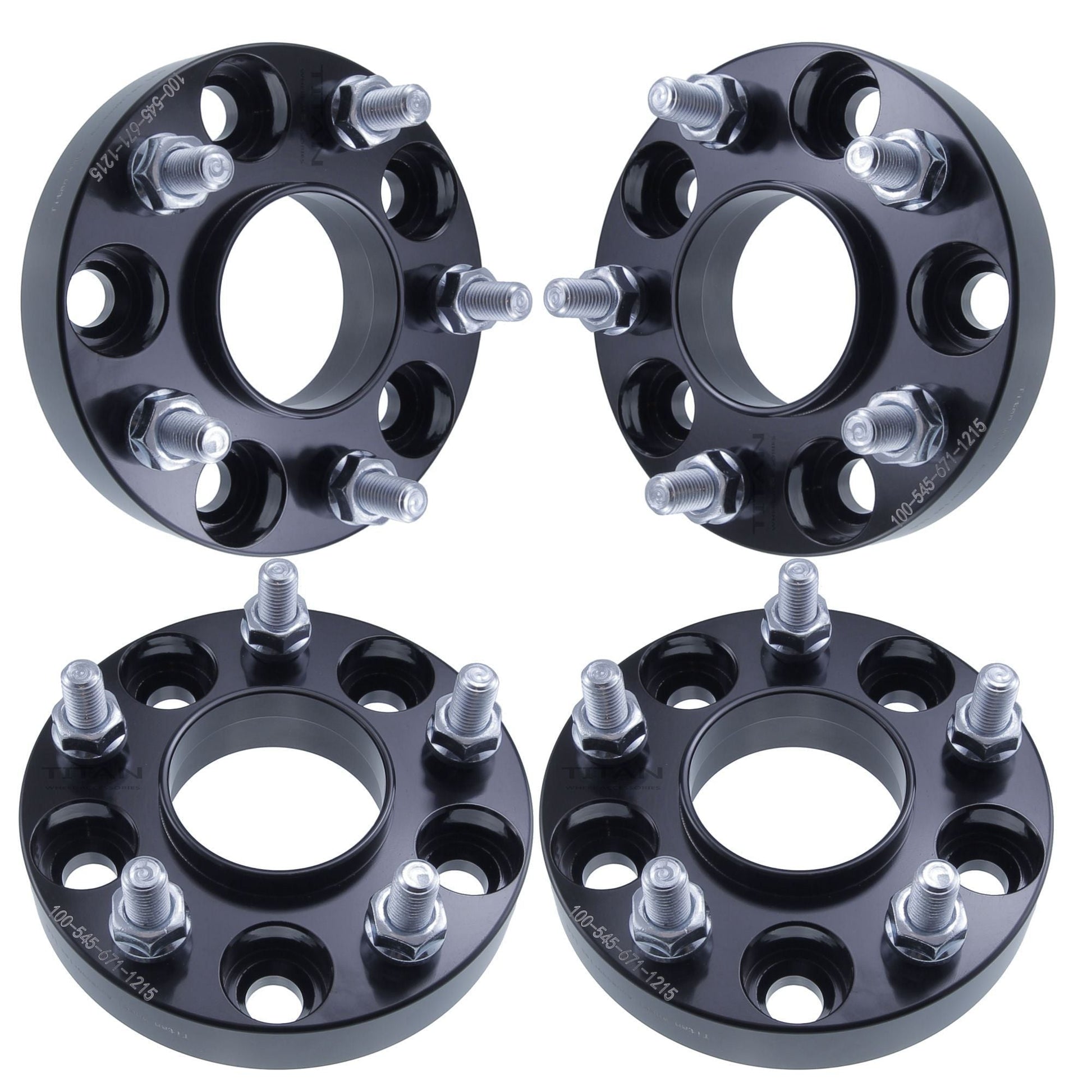25mm (1") Titan Wheel Spacers for Mazda RX7 RX8 Miata | 5x114.3 | 67.1 Hubcentric | 12x1.5 Studs | Set of 4 | Titan Wheel Accessories