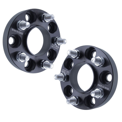 1" (25mm) Titan Wheel Spacers for Ford Mustang Ranger Explorer | 5x4.5 | 70.5 Hubcentric | 1/2x20 Thread Pitch | Set of 4 | Titan Wheel Accessories