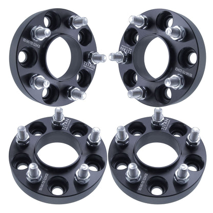1" (25mm) Titan Wheel Spacers for 2015+ Ford Mustang | 5x4.5 | 70.5 Hubcentric |14x1.5 Studs |  Set of 4 | Titan Wheel Accessories
