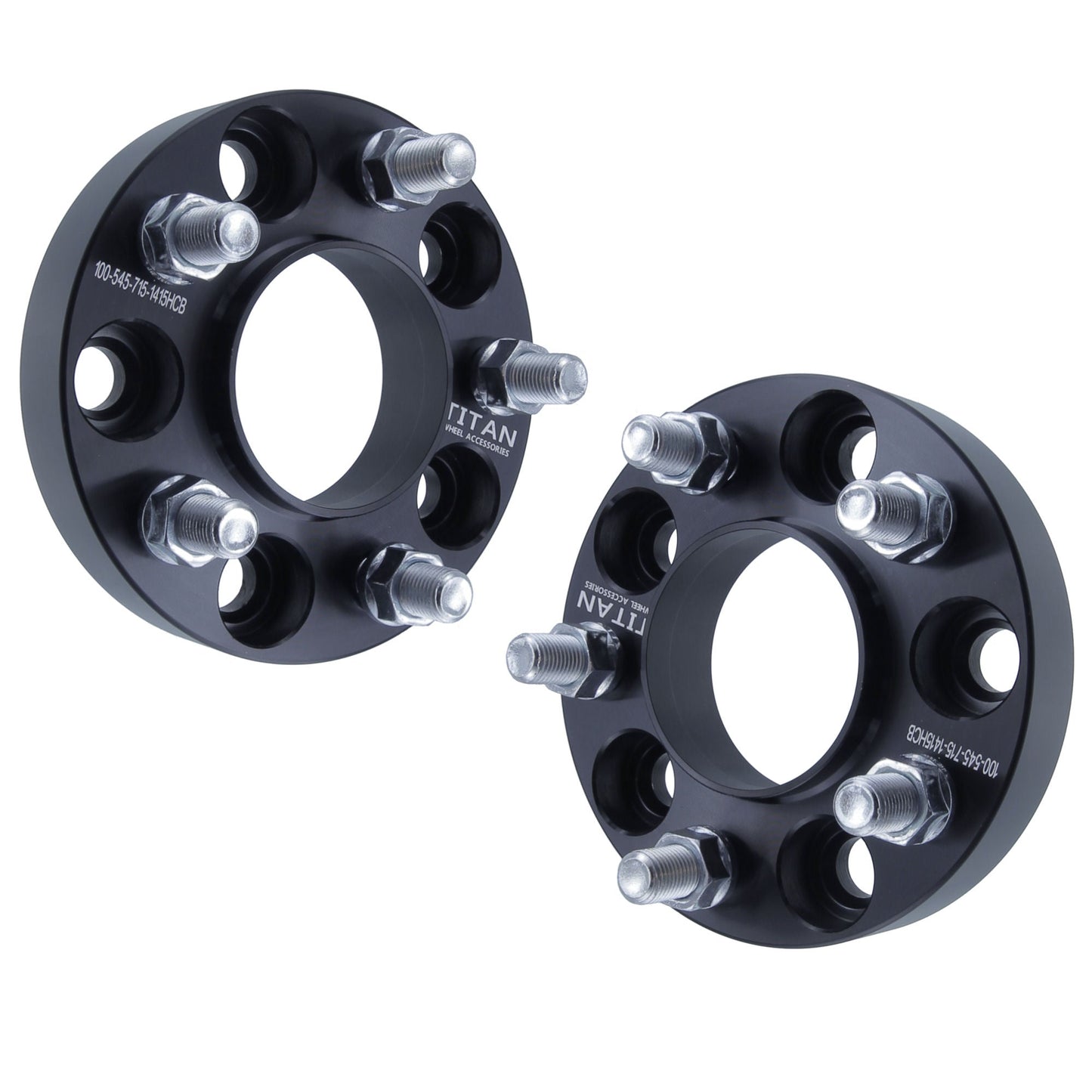 1" (25mm) Titan Wheel Spacers for Wrangler TJ YJ XJ | 5x4.5 | 71.5 Hubcentric |1/2x20 Studs |  Set of 4 | Titan Wheel Accessories