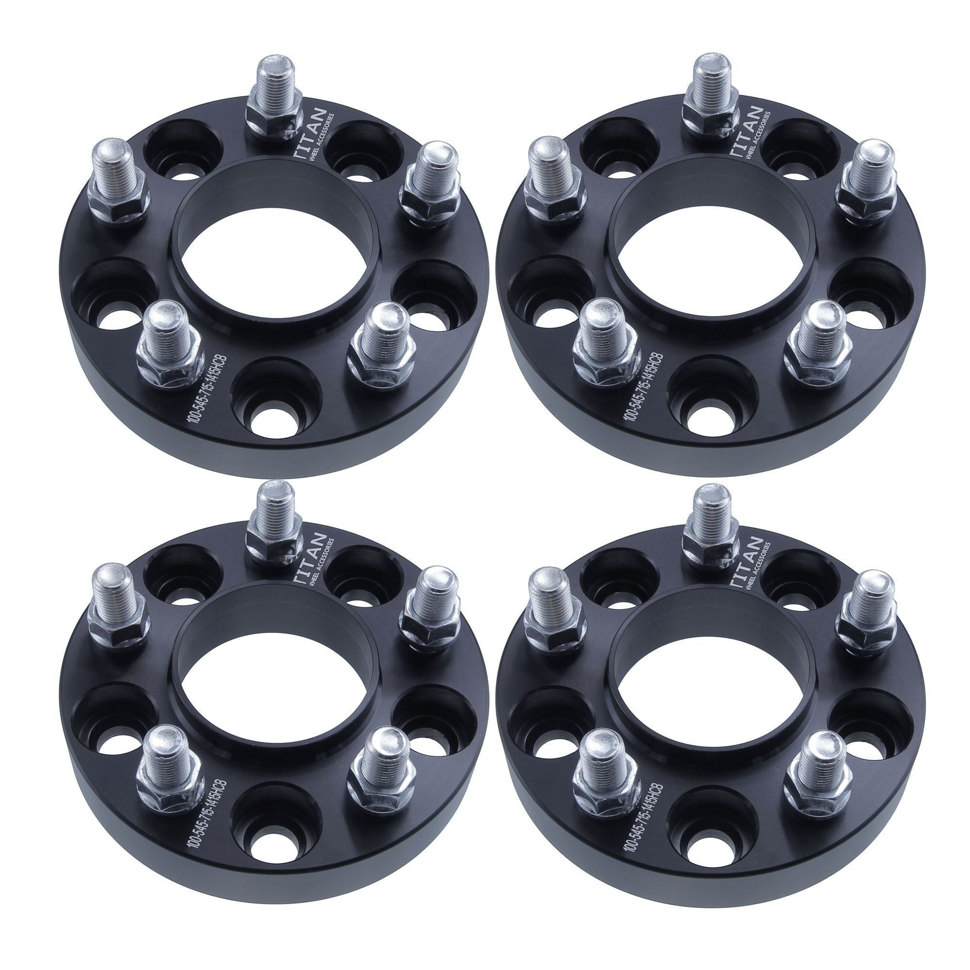 1.25" (32mm) Titan Wheel Spacers for Wrangler TJ YJ XJ KJ | 5x4.5 (5x114.3) | 71.5 Hubcentric |1/2x20 Studs |  Set of 4 | Titan Wheel Accessories
